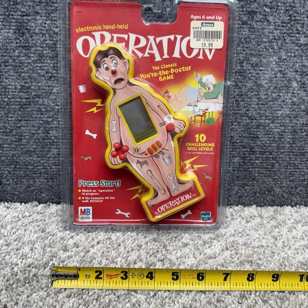 vintage hasbro hand held electronic operation game‎ 49003 1998